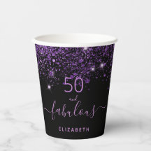 50 fabuleux anniversaire noir violet parties scint
