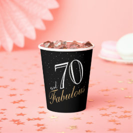 Gobelets En Papier 70 et fabuleux Elegant White Script Anniversaire
