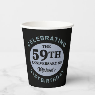 Gobelets En Papier 80e Humour d'anniversaire personnalisé