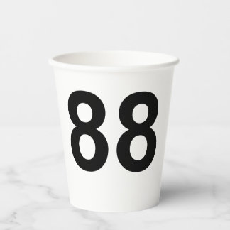 Gobelets En Papier 88 - nombre quatre-vingt-huit