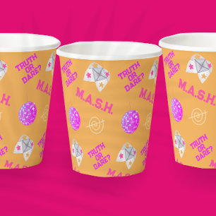 Gobelets En Papier 90's Throwback Pink and Orange