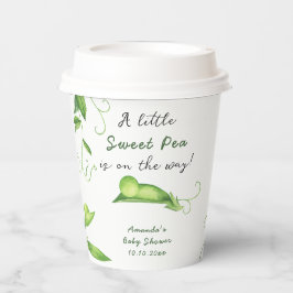 Gobelets En Papier A Little Sweet Pea Is On The Way Baby Shower