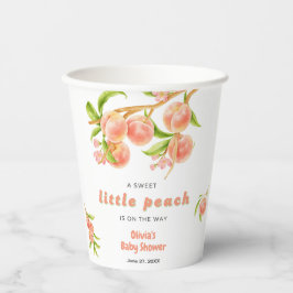 Gobelets En Papier A Sweet Little Peach Fruit Baby Shower 