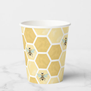 Gobelets En Papier abeilles Baby shower