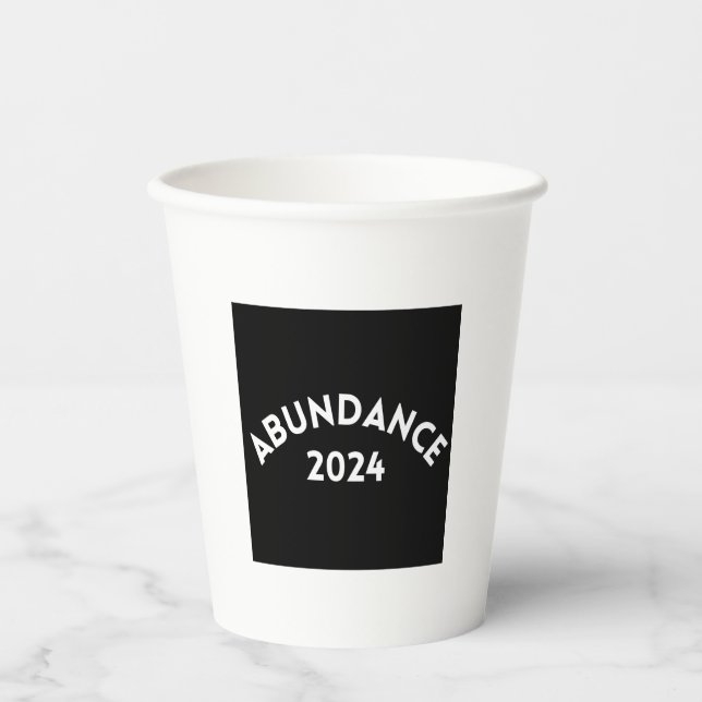 Gobelets En Papier Abondance 2024 - Coupe du papier (Recto)