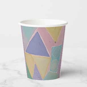 Gobelets En Papier Abstraits Sérènes : Un Rêve Pastel