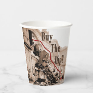 Gobelets En Papier Acheter L'Humour Du Marché Stock Dip