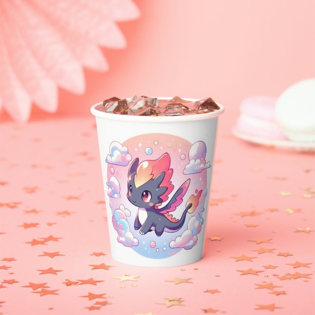 Gobelets En Papier Adorable Fairytale Baby shower Dragon (Insitu)