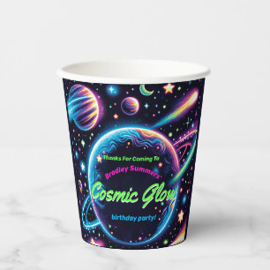 Gobelets En Papier Ados Espace Lumineux cosmique Thème Anniversaire F