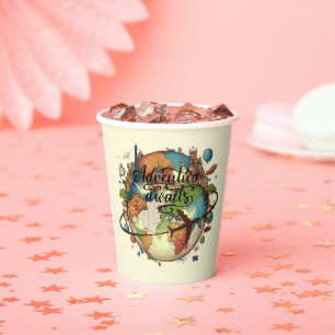 Gobelets En Papier Adventure Attend le Baby shower Vintage Globe