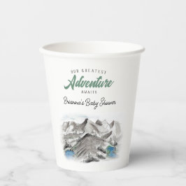 Gobelets En Papier Adventure Await Forest Baby shower Mountains