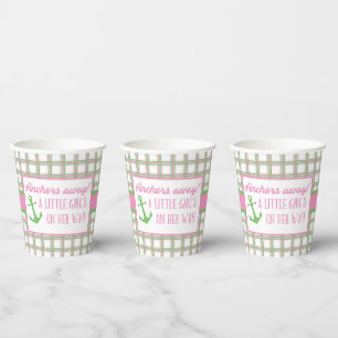 Gobelets En Papier Ahoy C'est un garçon Baby shower nautique