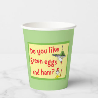 Gobelets En Papier Aimez-vous les œufs verts et le jambon ?