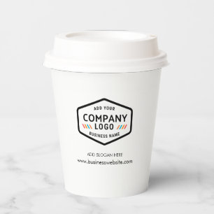 Gobelets En Papier Ajouter un logo d'entreprise Adresse du site Web d