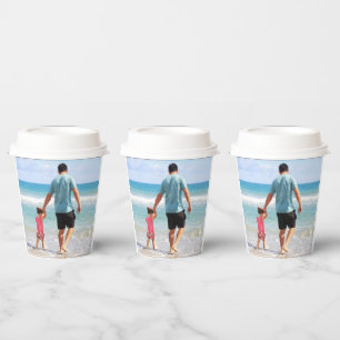 Gobelets En Papier Ajouter votre propre photo et/ou texte