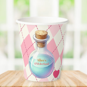 Gobelets En Papier Alice au pays des merveilles 1er anniversaire Oned