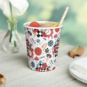 Gobelets En Papier Alice au pays des merveilles Motif