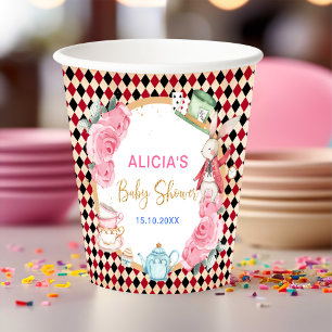 Gobelets En Papier Alice magique au pays des merveilles Baby shower T