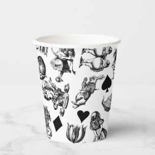 Gobelets En Papier Alice White Rabbit Wonderland Classic