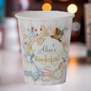Gobelets En Papier Alice Wonderland fêté de thé de haine fêter annive