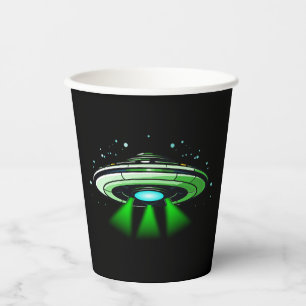 Gobelets En Papier Alien OVNI enlèvement vaisseau spatial fête d'anni