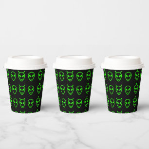 Gobelets En Papier Aliens de Neon Green