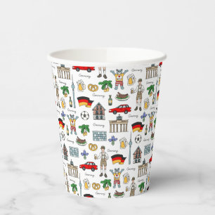 Gobelets En Papier Allemagne Motif de symboles
