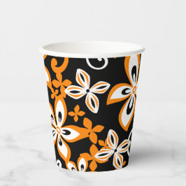GOBELETS EN PAPIER ALOHA HAWAII (NOIR/ORANGE)