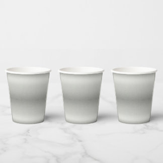 Gobelets En Papier Aluminium brossé gris argenté métallique