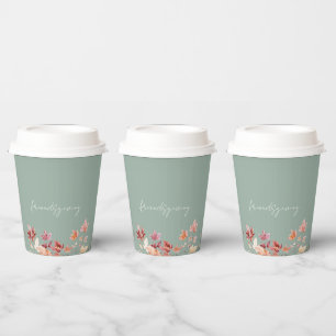 Gobelets En Papier Amical Sage Thanksgiving