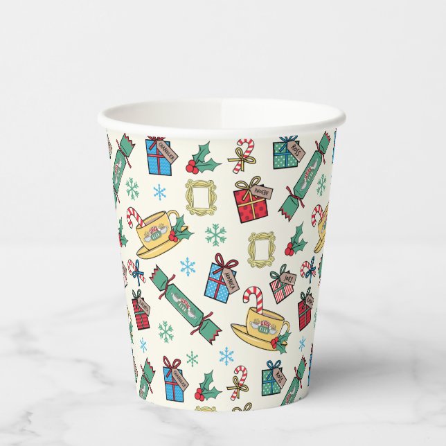 Gobelets En Papier AMIS™ | Motif d'icône de Noël (Gauche)
