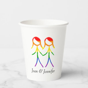 Gobelets En Papier Amour En Couleur Pleine