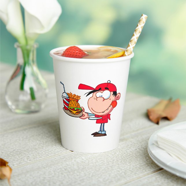 Gobelets En Papier Amusant Kid Fast Food Burger, Fries et Boire (Créateur téléchargé)