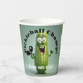 Gobelets En Papier Amusant Pickleball Champ coupe papier