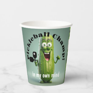 Gobelets En Papier Amusant Pickleball Champ coupe papier