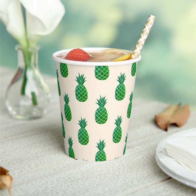 Gobelets En Papier Ananas Aloha (Insitu)