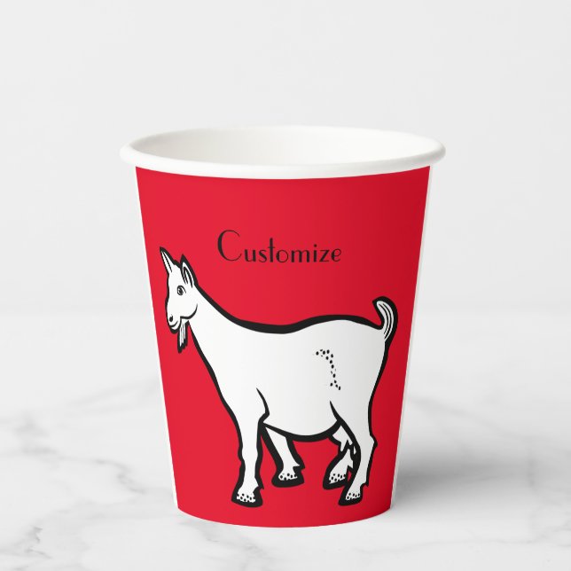 Gobelets En Papier Animal de chèvre Thunder_Cove (Recto)