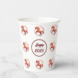 Gobelets En Papier Année du cheval 2026