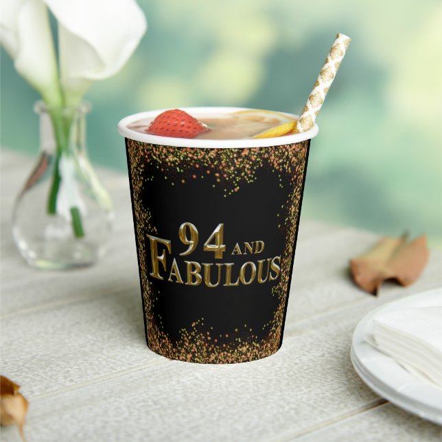 Gobelets En Papier Anniversaire 94 ans (Insitu)