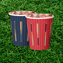 Anniversaire de baseball rouge et bleu