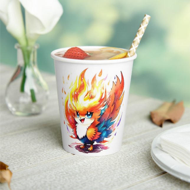 Gobelets En Papier Anniversaire de enfant d'incendie Phoenix (Insitu)