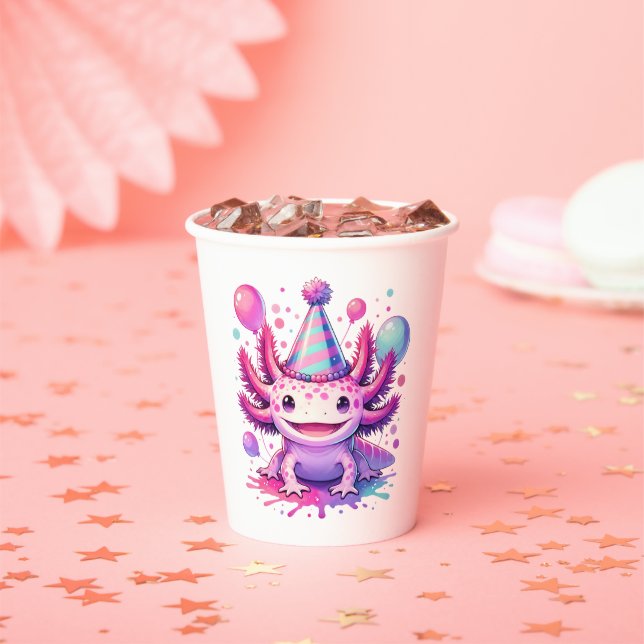 Gobelets En Papier Anniversaire de l'Anime Axolotl (Insitu)