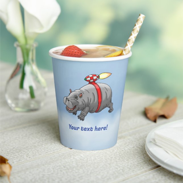 Gobelets En Papier Anniversaire de Rocket Hippo (Insitu)