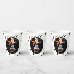 Gobelets En Papier Anniversaire de Rockstar Punk Cool Tout Âge