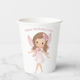 Gobelets En Papier Anniversaire des enfants de Fée Rose