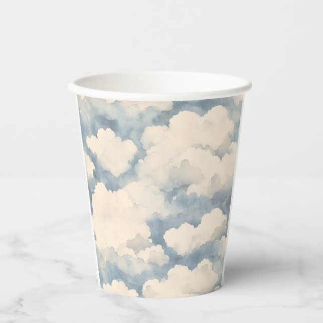 Gobelets En Papier Anniversaire du ballon haut, haut et loin (Recto)