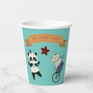 Gobelets En Papier Anniversaire du Cirque du Cute Pastel
