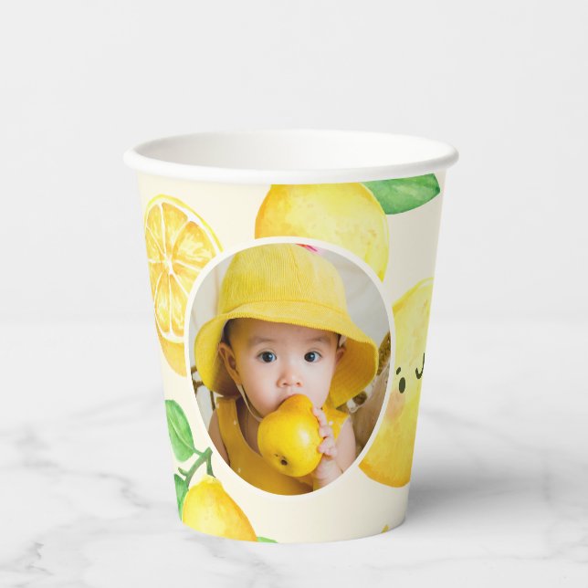 Gobelets En Papier Anniversaire du citron (Recto)