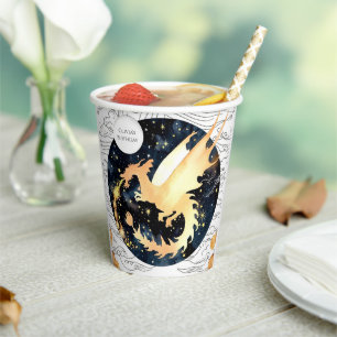 Gobelets En Papier Anniversaire du dragon enchanté pour enfants