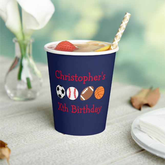 Gobelets En Papier Anniversaire du sport (Insitu)